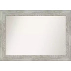 42" x 30" Non-Beveled Dove Gray Wash Wall Mirror - Amanti Art: Modern Rectangle, Polystyrene Frame