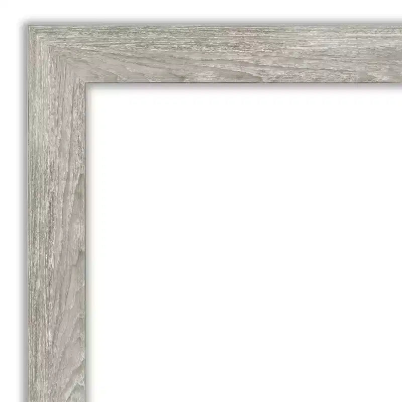 Miroir mural gris tourterelle non biseauté 42 po x 30 po - Amanti Art : Rectangulaire moderne, cadre en polystyrène