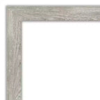 Miroir mural gris tourterelle non biseauté 42 po x 30 po - Amanti Art : Rectangulaire moderne, cadre en polystyrène