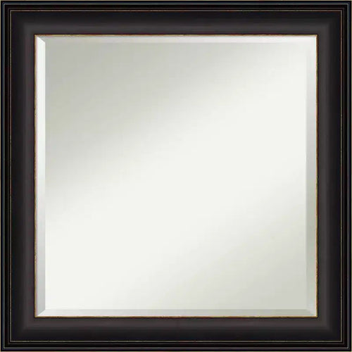 24" x 24" Trio Framed Wall Mirror Oil Rubbed Bronze - Amanti Art: Modern Square Beveled, No Assembly Required