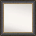 32" x 32" Non-Beveled Thomas Black Bronze Wall Mirror - Amanti Art