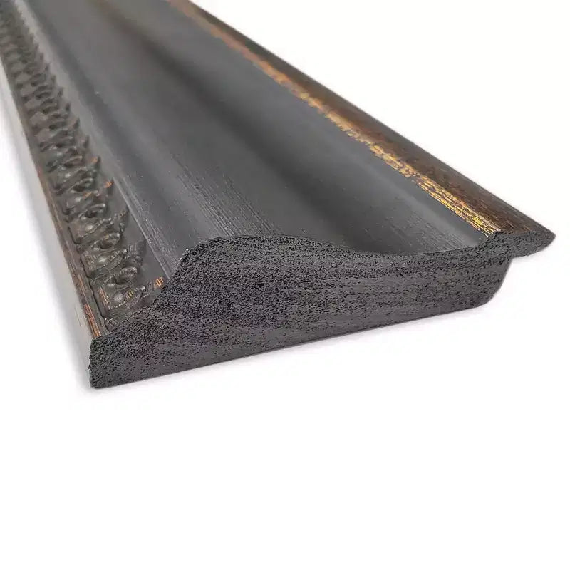 Miroir mural Thomas noir bronze non biseauté 32 po x 32 po - Amanti Art