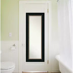 Miroir de porte plein pied 21" x 55" Paragon Bronze non biseauté - Amanti Art : Cadre en polystyrène, quincaillerie de montage incluse