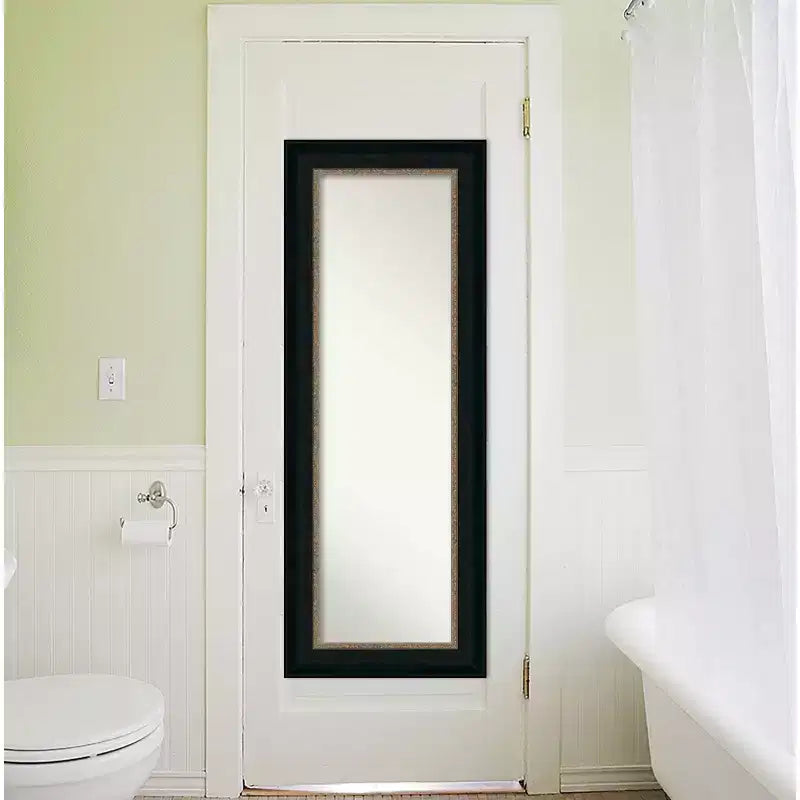 Miroir de porte plein pied 21" x 55" Paragon Bronze non biseauté - Amanti Art : Cadre en polystyrène, quincaillerie de montage incluse