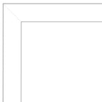Amanti Art Miroir de porte encadré compensé de 18 po x 52 po Blanc : cadre moderne en polystyrène, aucun assemblage requis