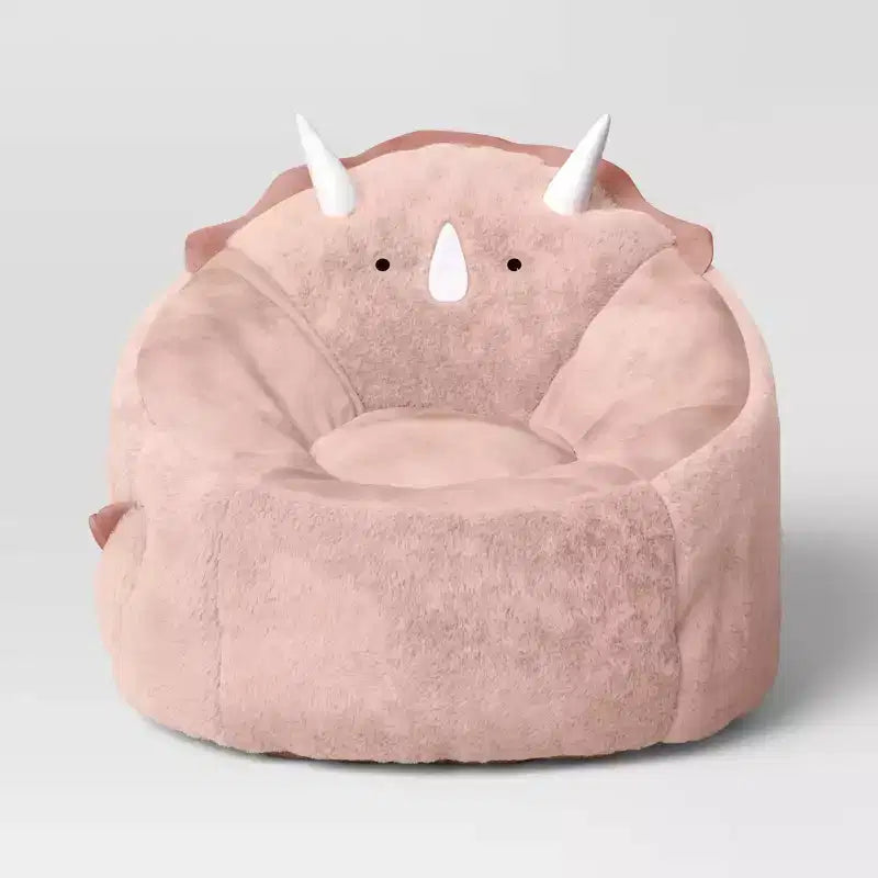 Pouf enfant Dino, rose