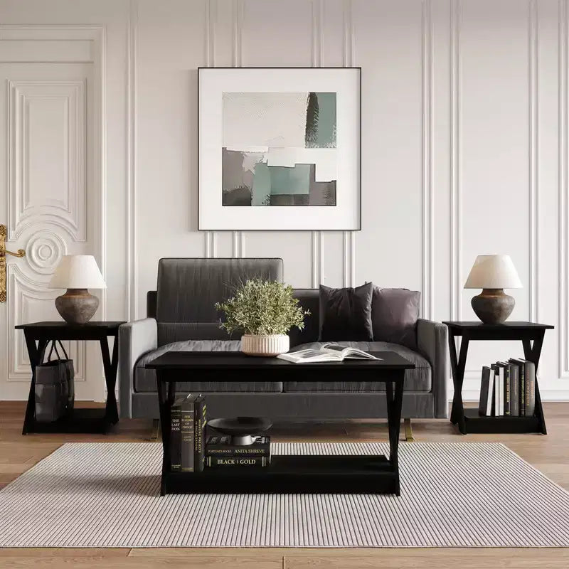 Home Design Emporia 3 Piece Coffee Table Set