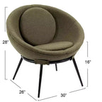 Vintage Upholstered Cup Accent Chair