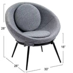 Vintage Upholstered Cup Accent Chair