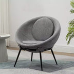 Vintage Upholstered Cup Accent Chair