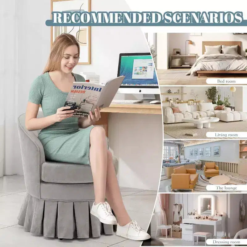 Fauteuil cylindrique du milieu du siècle avec dossier incurvé ergonomique et pieds en bois, siège d'appoint peu encombrant pour chambre et salon