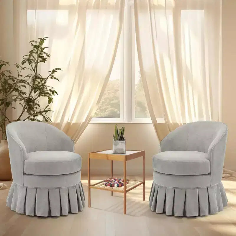 Fauteuil cylindrique du milieu du siècle avec dossier incurvé ergonomique et pieds en bois, siège d'appoint peu encombrant pour chambre et salon