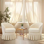 Fauteuil cylindrique du milieu du siècle avec dossier incurvé ergonomique et pieds en bois, siège d'appoint peu encombrant pour chambre et salon