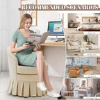 Fauteuil cylindrique du milieu du siècle avec dossier incurvé ergonomique et pieds en bois, siège d'appoint peu encombrant pour chambre et salon