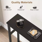 Table de canapé mince de 5,9 pieds, table console étroite à 2 niveaux avec étagère réglable, table peu encombrante derrière le canapé pour salon, entrée, couloir