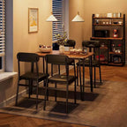 4-Piece Dining Set for Small Spaces, Kitchen Table with 4 Padded Chairs, Compact Dining Room Furniture for Apartments & Cozy Homes