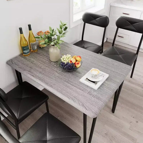 4-Piece Dining Set for Small Spaces, Kitchen Table with 4 Padded Chairs, Compact Dining Room Furniture for Apartments & Cozy Homes
