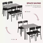 4-Piece Dining Set for Small Spaces, Kitchen Table with 4 Padded Chairs, Compact Dining Room Furniture for Apartments & Cozy Homes