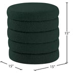 Pouffe/Tabouret en Tissu Bouclé Aphia