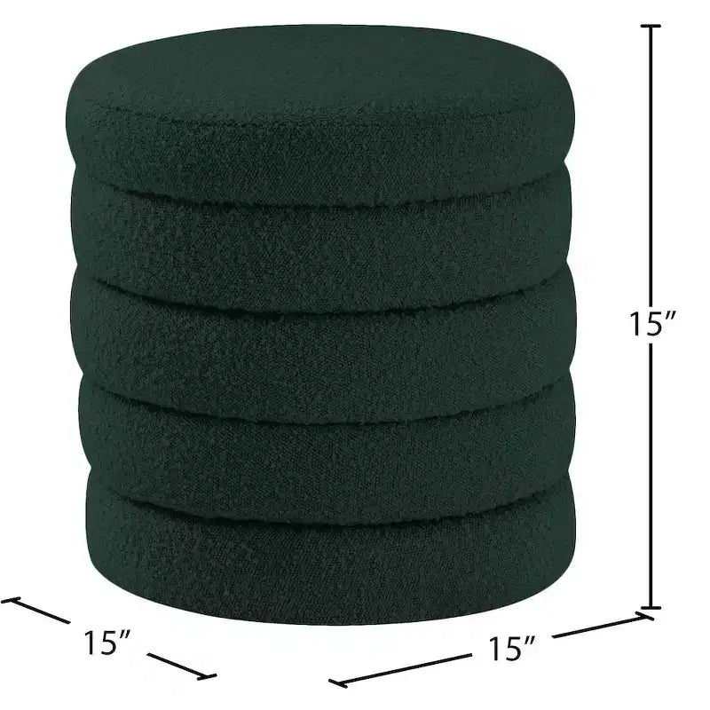 Pouffe/Tabouret en Tissu Bouclé Aphia