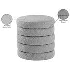 Pouffe/Tabouret en Tissu Bouclé Aphia