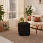 Pouffe/Tabouret en Tissu Bouclé Aphia