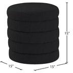Pouffe/Tabouret en Tissu Bouclé Aphia