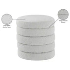 Pouffe/Tabouret en Tissu Bouclé Aphia
