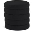 Meridian Furniture,Aphia Boucle Fabric Ottoman/Stool