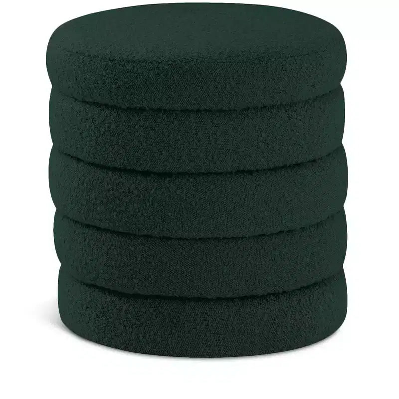 Aphia Boucle Fabric Ottoman/Stool