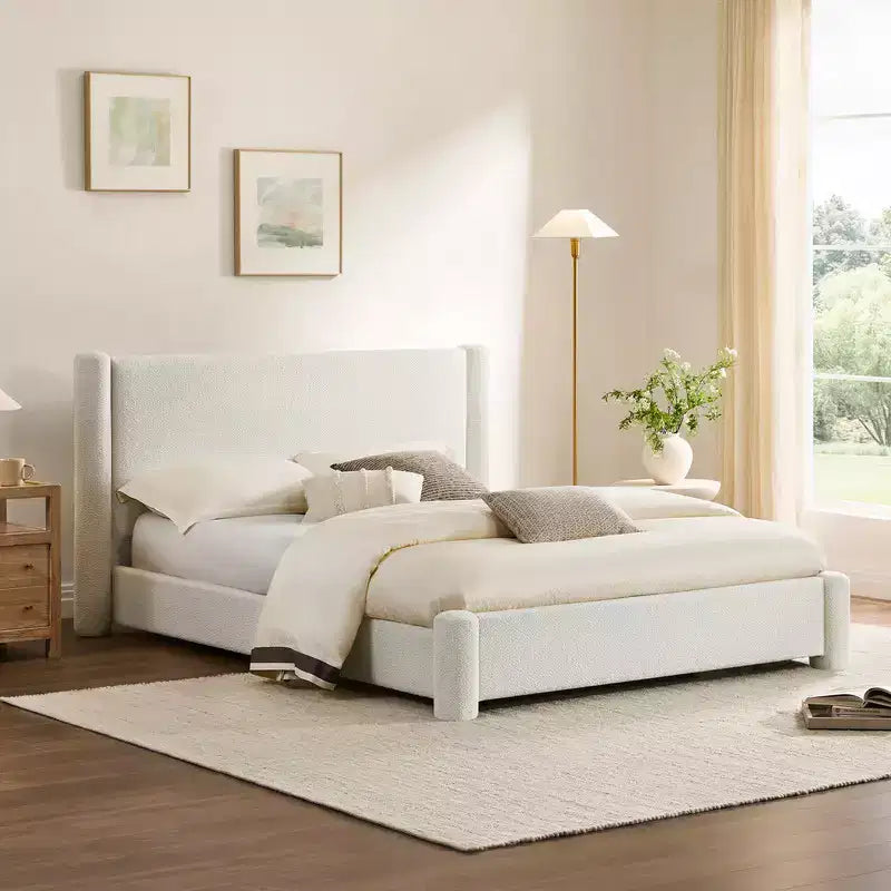 Spruce & Spring Fully Upholstered Platform Bed Frame