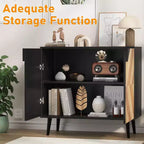 31.5" Modern Storage Cabinet - Sideboard with Shelf & Doors for Dining & Living Room