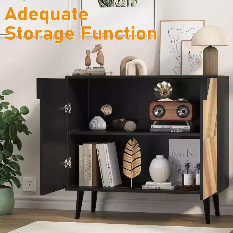 31.5" Modern Storage Cabinet - Sideboard with Shelf & Doors for Dining & Living Room