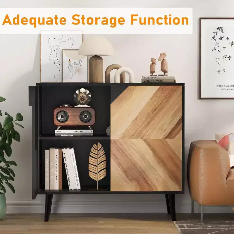 31.5" Modern Storage Cabinet - Sideboard with Shelf & Doors for Dining & Living Room