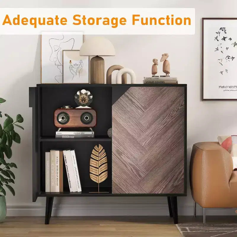 31.5" Modern Storage Cabinet - Sideboard with Shelf & Doors for Dining & Living Room