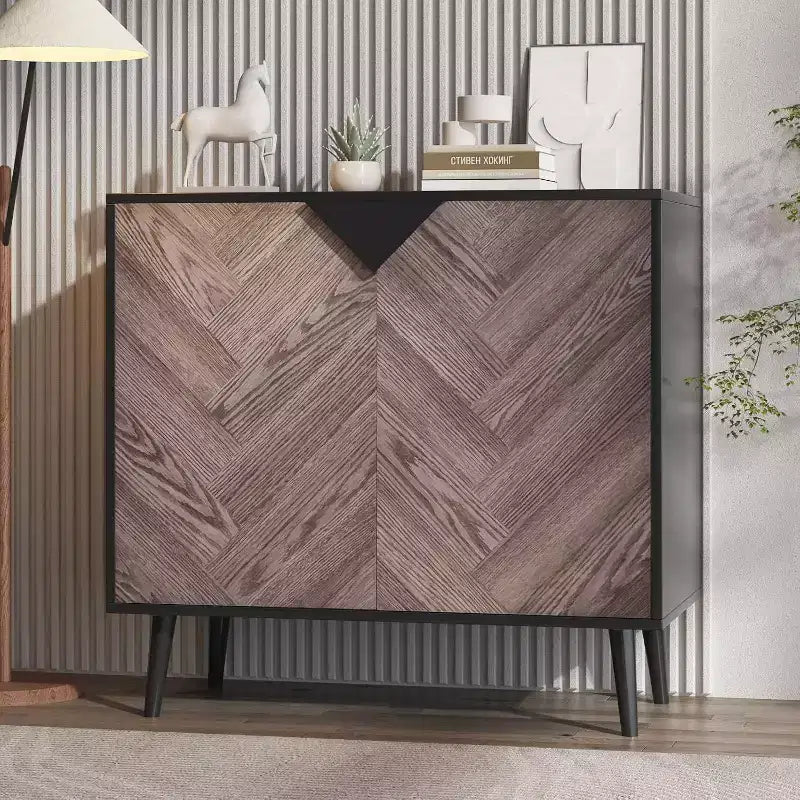 31.5 Modern Storage Cabinet - Sideboard with Shelf & Doors for Dining & Living Room