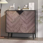 31.5 Modern Storage Cabinet - Sideboard with Shelf & Doors for Dining & Living Room