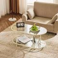 Karl Home Oval Glass Coffee Table