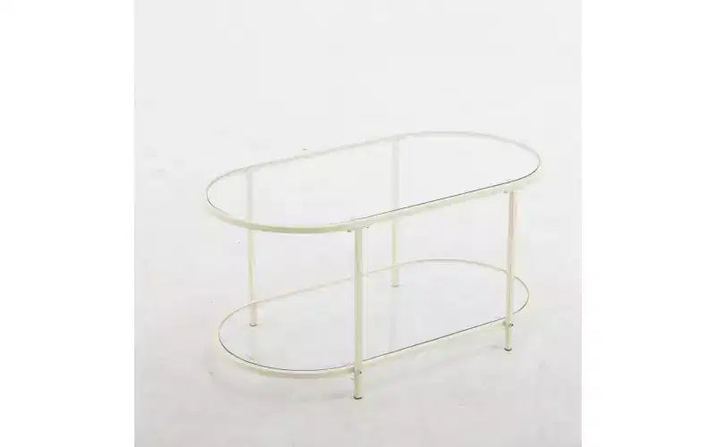Table basse ovale en verre