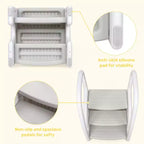Tabouret tour d'apprentissage pour enfants avec poignées latérales, tabouret d'appoint 3 marches pour tout-petits avec patins antidérapants pour évier de salle de bain et comptoir de cuisine