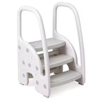 Tabouret tour d'apprentissage pour enfants avec poignées latérales, tabouret d'appoint 3 marches pour tout-petits avec patins antidérapants pour évier de salle de bain et comptoir de cuisine