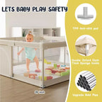 Parc pour bébé avec tapis, parc pour bébé extra-large de 120x120 cm pour les tout-petits, parc de sécurité intérieur/extérieur avec base antidérapante