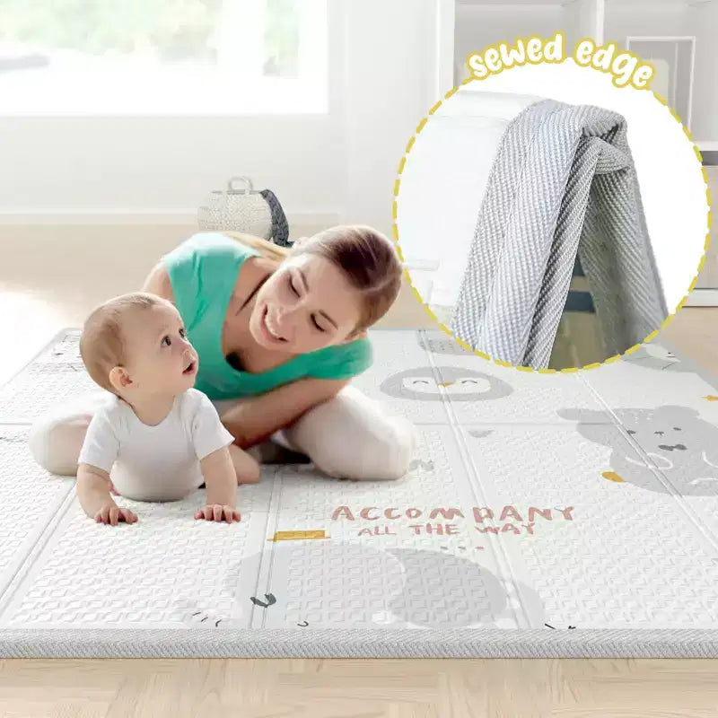Parc pour bébé avec tapis, parc pour bébé extra-large de 120x120 cm pour les tout-petits, parc de sécurité intérieur/extérieur avec base antidérapante