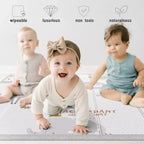 Parc pour bébé avec tapis, parc pour bébé extra-large de 120x120 cm pour les tout-petits, parc de sécurité intérieur/extérieur avec base antidérapante