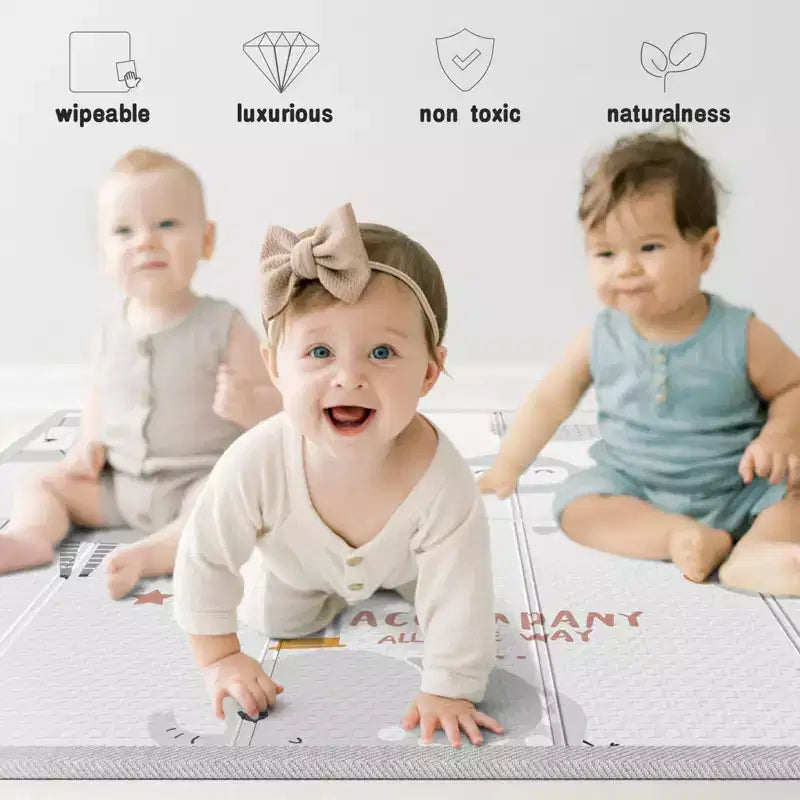 Parc pour bébé avec tapis, parc pour bébé extra-large de 120x120 cm pour les tout-petits, parc de sécurité intérieur/extérieur avec base antidérapante