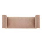 Coral Traditional Teddy Upholstered Bench with Rolled Arms