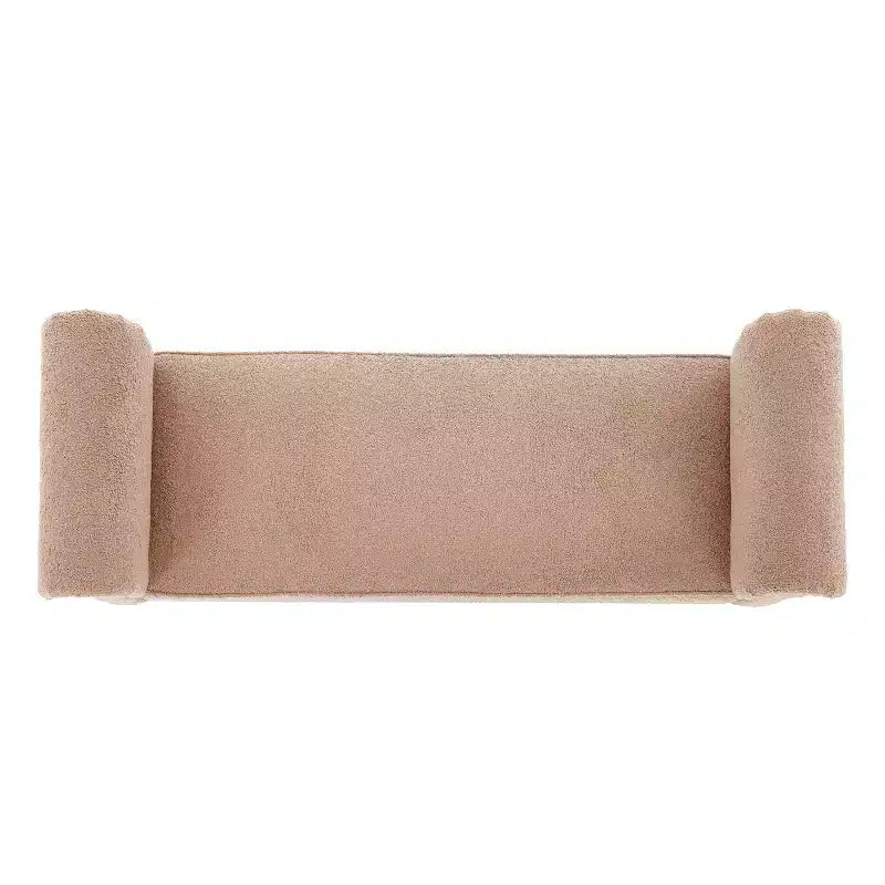Coral Traditional Teddy Upholstered Bench with Rolled Arms