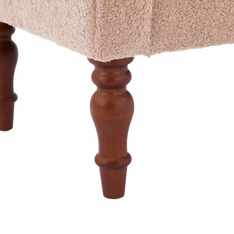 Coral Traditional Teddy Upholstered Bench with Rolled Arms