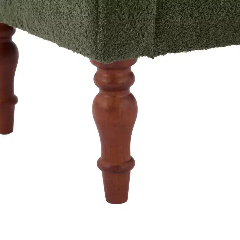 Coral Traditional Teddy Upholstered Bench with Rolled Arms