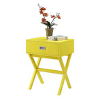 Table d'appoint Belmont avec tiroir spacieux et surface large, table d'appoint contemporaine pour lampes et accessoires décoratifs